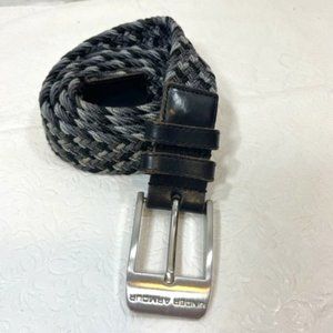 Under Armour Men's Braided Elastic Stretch Woven Golf Belt Steel Gray 47"
